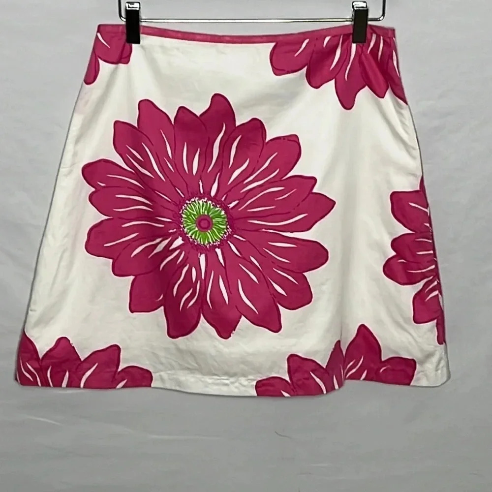 Lilly Pulitzer Vintage White Label Daisy Skirt - Size 6